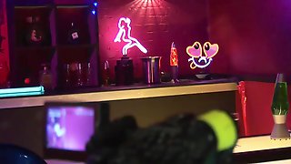 Talented strippers spice their night with sex games on stage