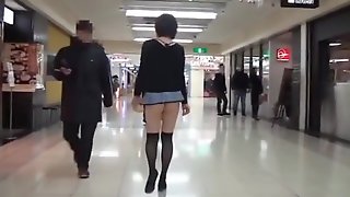 Micro mini skirt in public