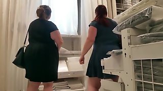 Two bbw pawgs in dresses.
