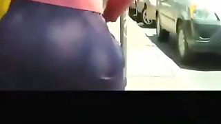 Big butt on street