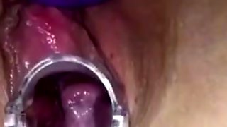 Orgasm Contractions w Speculum AND Cream Pie 0:55