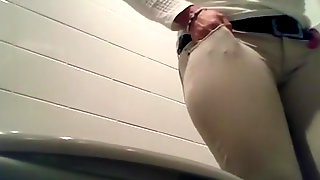 Hidden toilet spy cam peeing amateur