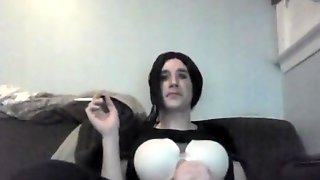 Shemale Smoking, Smoking Masturbate, Crossdresser Smoking