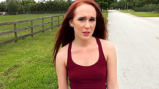 Ginger Cutie Is Ready To Suck At The Street BlowJobs Lost Ride