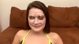 Blowbang facial sexy college girl abby cross