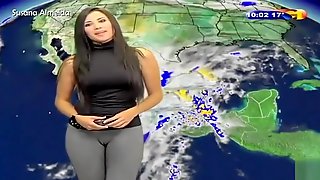 Stunning cameltoe on the Latina weather girl