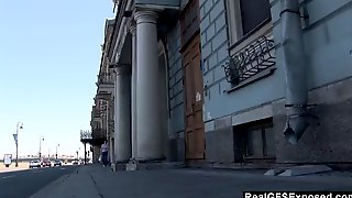 Russian blonde olga meets bbc while jogging