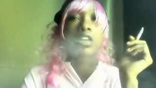 Amazing homemade Black and Ebony, Smoking sex video
