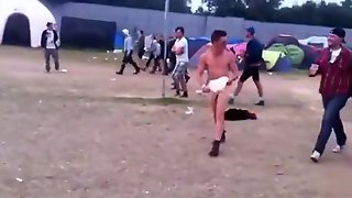 Tripping and dancing naked at a festival