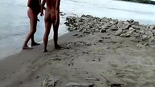 Hungarian Couple Fucks by the River in Budapest