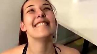 Amateur - Hot Pierced French Girl MMF & Pee
