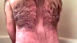 Very hairy daddy shower