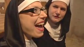 Filthy Chubby Nuns Love Lesbian Foreplay And Big Dicks