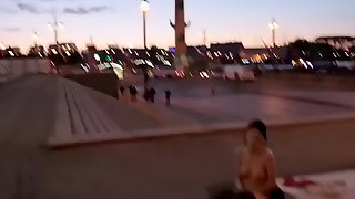 Russian girl nude on street