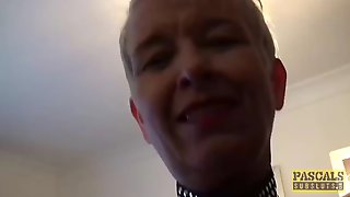 Mature british whore anally drilled hard before swallowing