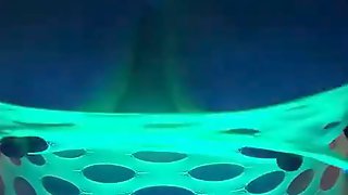 BBW milf 40 k huge boobs big nipples finger paints breast black light