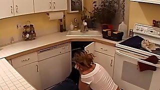 Skinny babe fucks the plumber