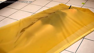 Kigurumi vibrating in vacuum bed 2