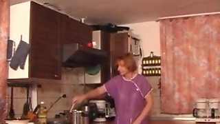 Milf spanked and fucked in kitchen