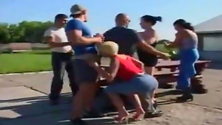 Mature German Outdoor Orgy