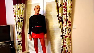 Gay Sissy Slut Andrew Julie Tart Red PVC