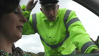 Facialized UK milf fucked by police officer