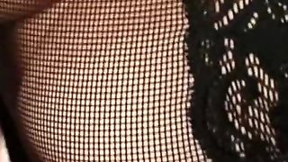 Fishnet Catsuit & Thong: Britney Swallows licked, fucked and slurping cum