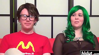 Funny Geek Couple Make Love