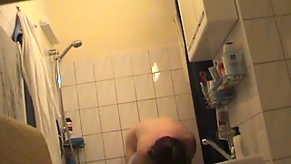 German granny in bathroom