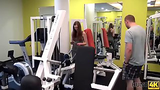 Hunt4k. man for money let stranger fuck his slutty girlfriend in gym