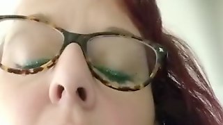Little Mouseling fucks herself in the airplane bathroom with a dildo