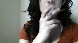 Sexy big tits girlfriend French inhales