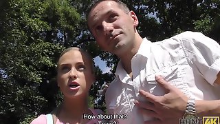 HUNT4K. Beautiful girl experiences nice lovemaking for cash...