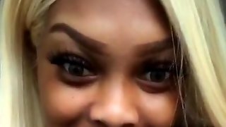 Busty ebony MILF mom in homemade clip