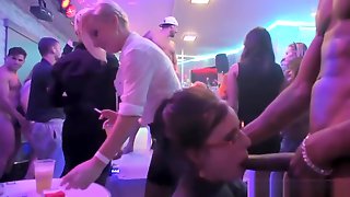 Party babes sucking strippers hard cocks