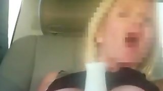 Road Trip on Public Highway with Hitachi Vibrator and Multiple Orgasms