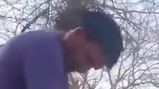 Desi boy fucking her aunty outside