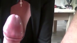 Granny licks and fingers her husbands tight asshole