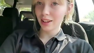 Solo Teen, Fingered In Car, Fingering Pussy