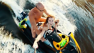 Public ass to throat ride on the jet ski