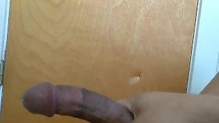 1st video! Solo male masturbation! Stroking my BBC! Big cumshot!