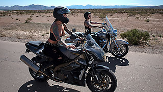 Anna Bell Peaks & Felicity Feline & Johnny Sins in Bloodthirsty Biker Babes: Part 3 - BrazzersNetwork