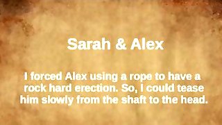 Slow teasing from shaft to the glans with glans play massage - Sarah&Alex