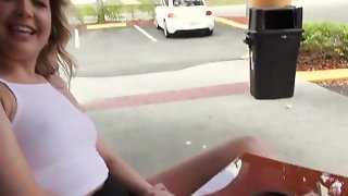 RealityKings - Blonde Azalea Stone fucks a guy in a restaurant toilet 
