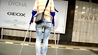 Crutches Girl 1