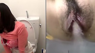 Solo Squirtting, Japanese Squirt, Japanese Toilet Masturbation, Female Toilet