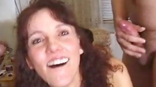 Mature Bukkake Swallows Cum