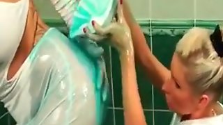 Lesbians Getting Wet In Bathroom