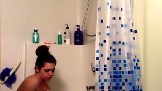 REAL ROOMmate on hidden spy cam getting naked in the bathroom!