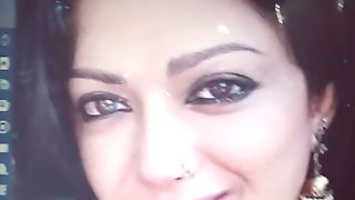 Cum blast on hot mallu milf aunty Jennifer Antony 